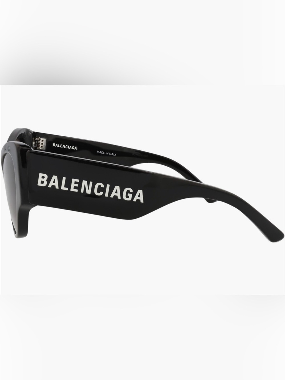Balenciaga BB0259S glossy 🕶️black acetate oversized cat-eye sunglasses.Brand new - Picture 12 of 13
